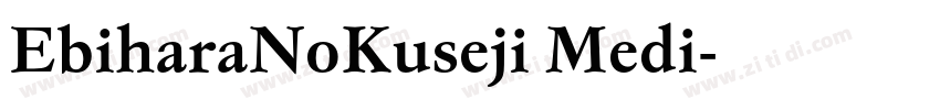 EbiharaNoKuseji Medi字体转换